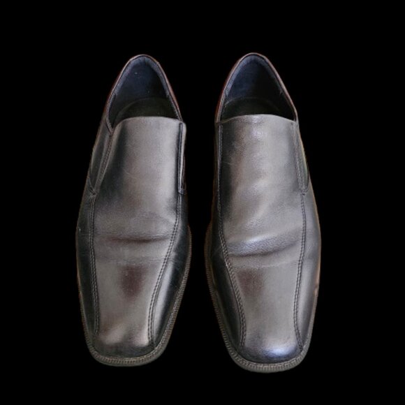 ECCO Men's Black Leather Slip-On Dress Shoes- Size 45 (US 11) - Picture 3 of 10